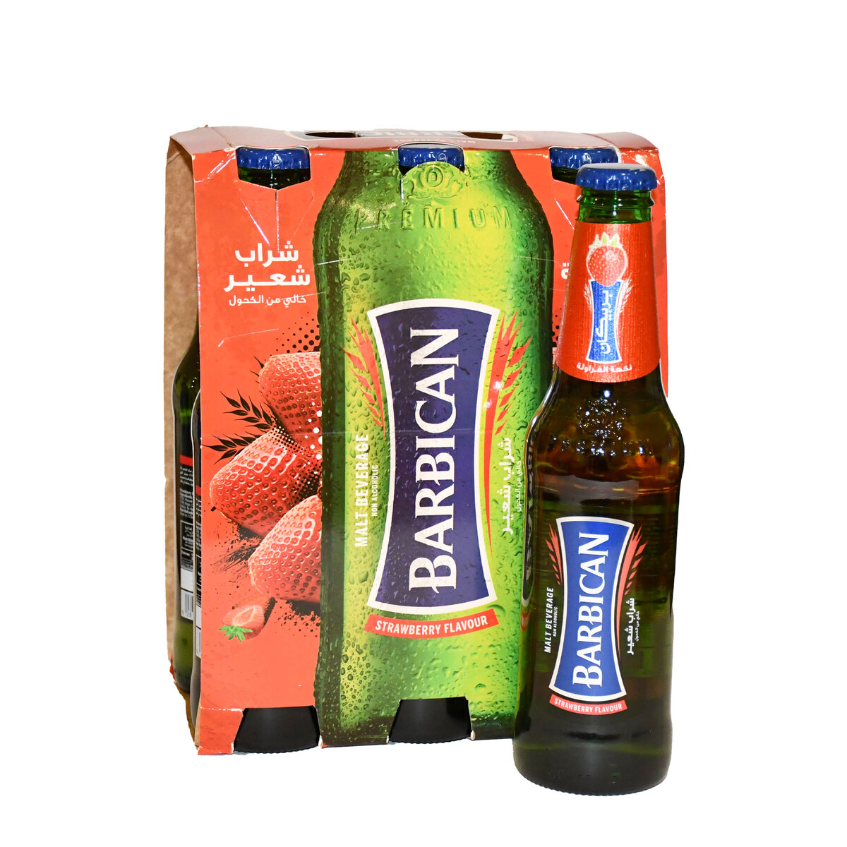 Buy Barbican Strawberry Flavoured Malt Beverage Non-Alcoholic Drink 6 x 325 ml Online at Best Price | Non Alcoholic Beer | Lulu Kuwait in Kuwait