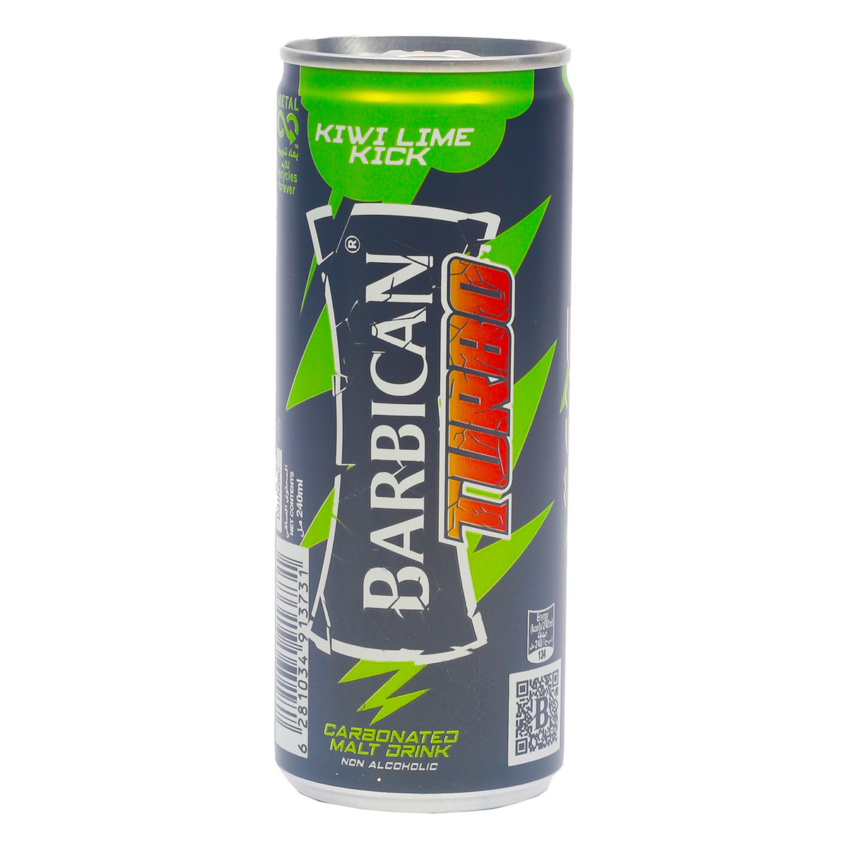 اشتري Barbican Turbo Kiwi Lime Can 6 x 240 ml Online at Best Price | Cola Can | Lulu KSA في السعودية