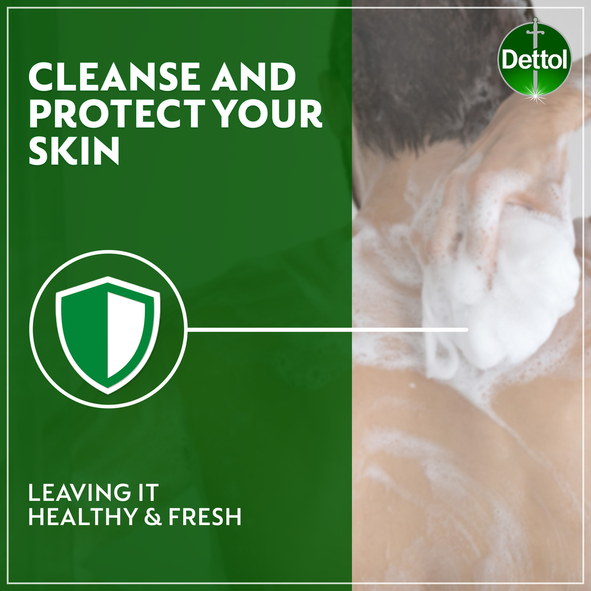 Dettol Hydra Cool Antibacterial Bar Soap Cucumber & Icy Menthol Fragrance Value Pack 4 x 165 g