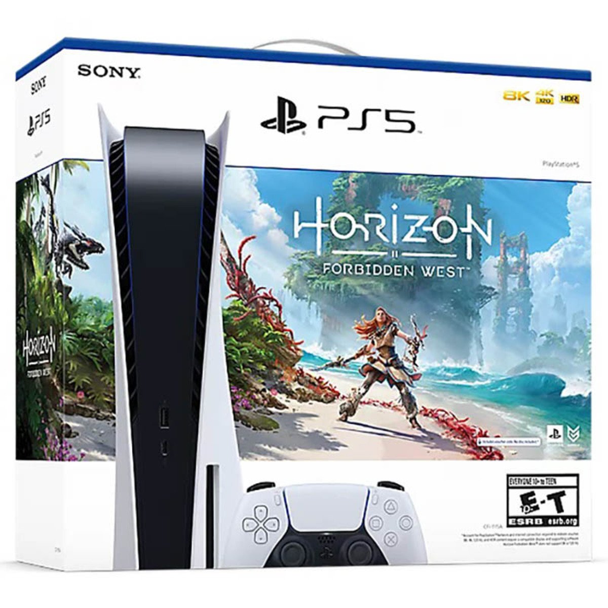 Sony Playstation 5 Standard/disc Edition Console With Horizon Forbidden West Voucher -  Uae Version