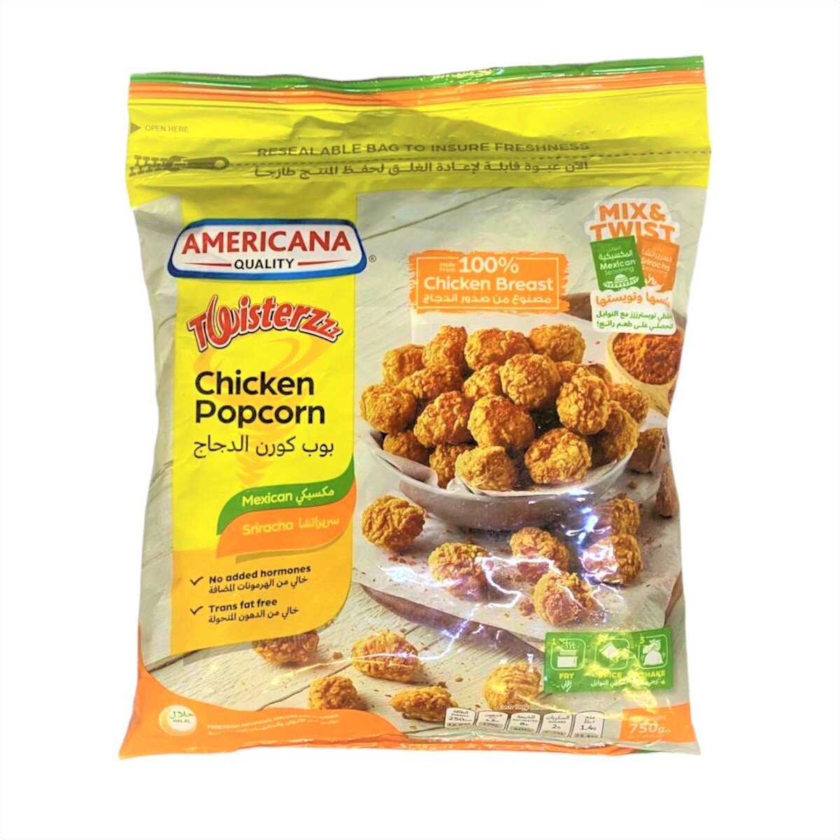 Buy Americana Twisterzzz Chicken Popcorn 750 g Online at Best Price | Popcorns | Lulu KSA in Saudi Arabia