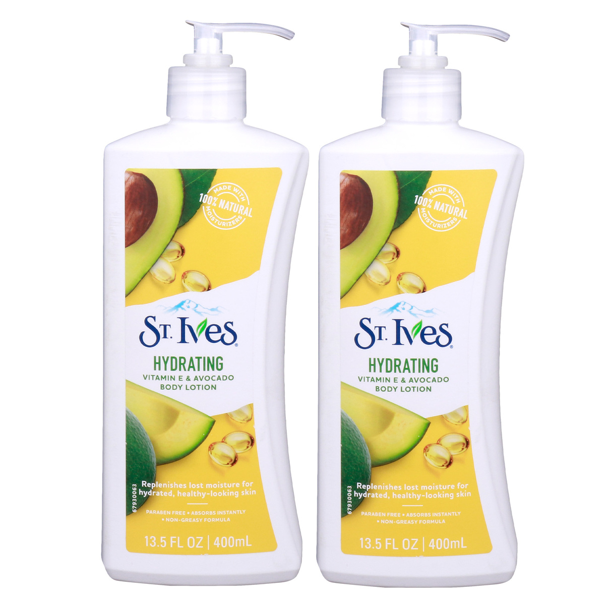 St. Ives Vitamin E & Avocado Hydrating Body Lotion, 400 ml 1+1