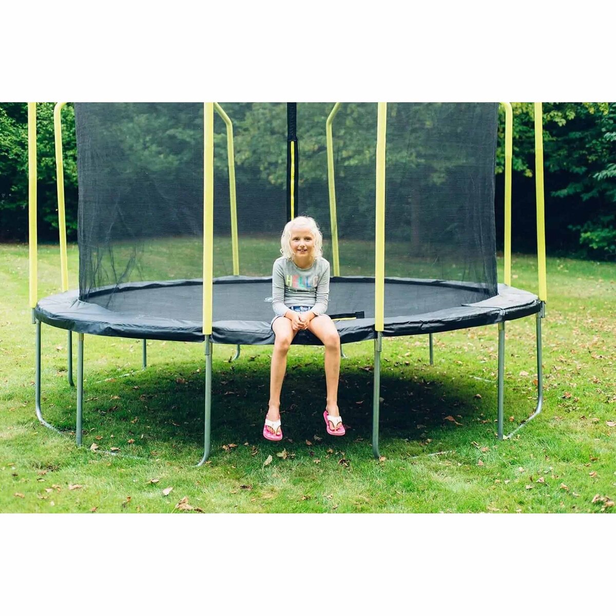 Plum Springsafe Fun Trampoline With Safety Enclosure, 10 ft, 30378AC82
