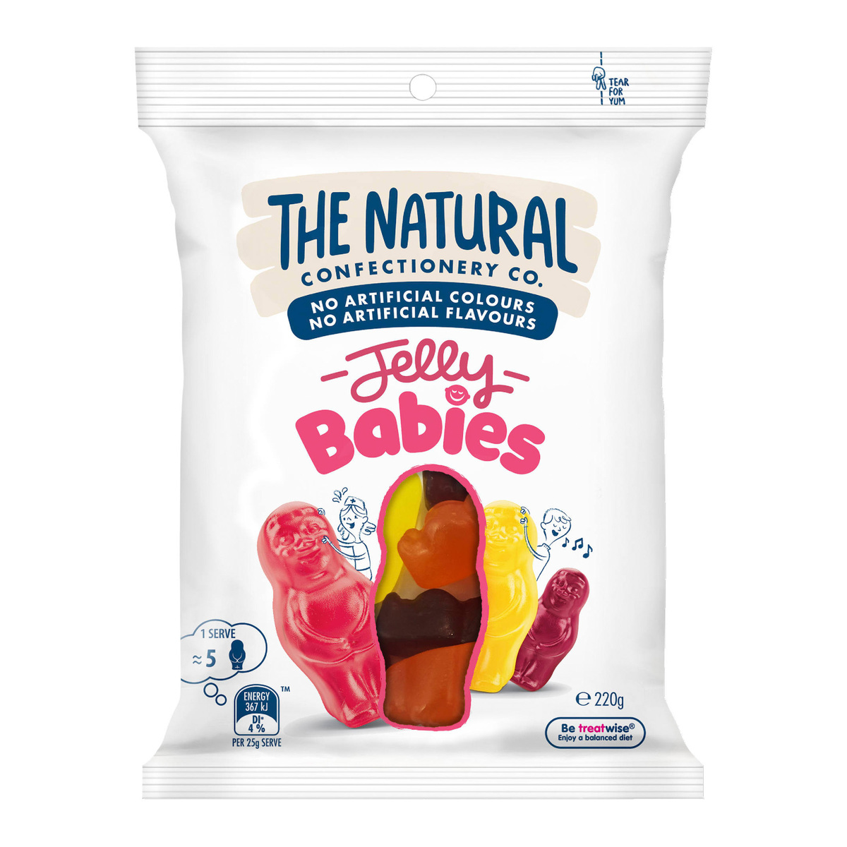 The Natural Confectionery Jelly Babies 220 g