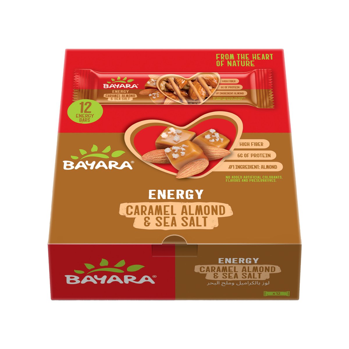 Bayara Caramel Almond & Sea Salt Energy Bar 40 g