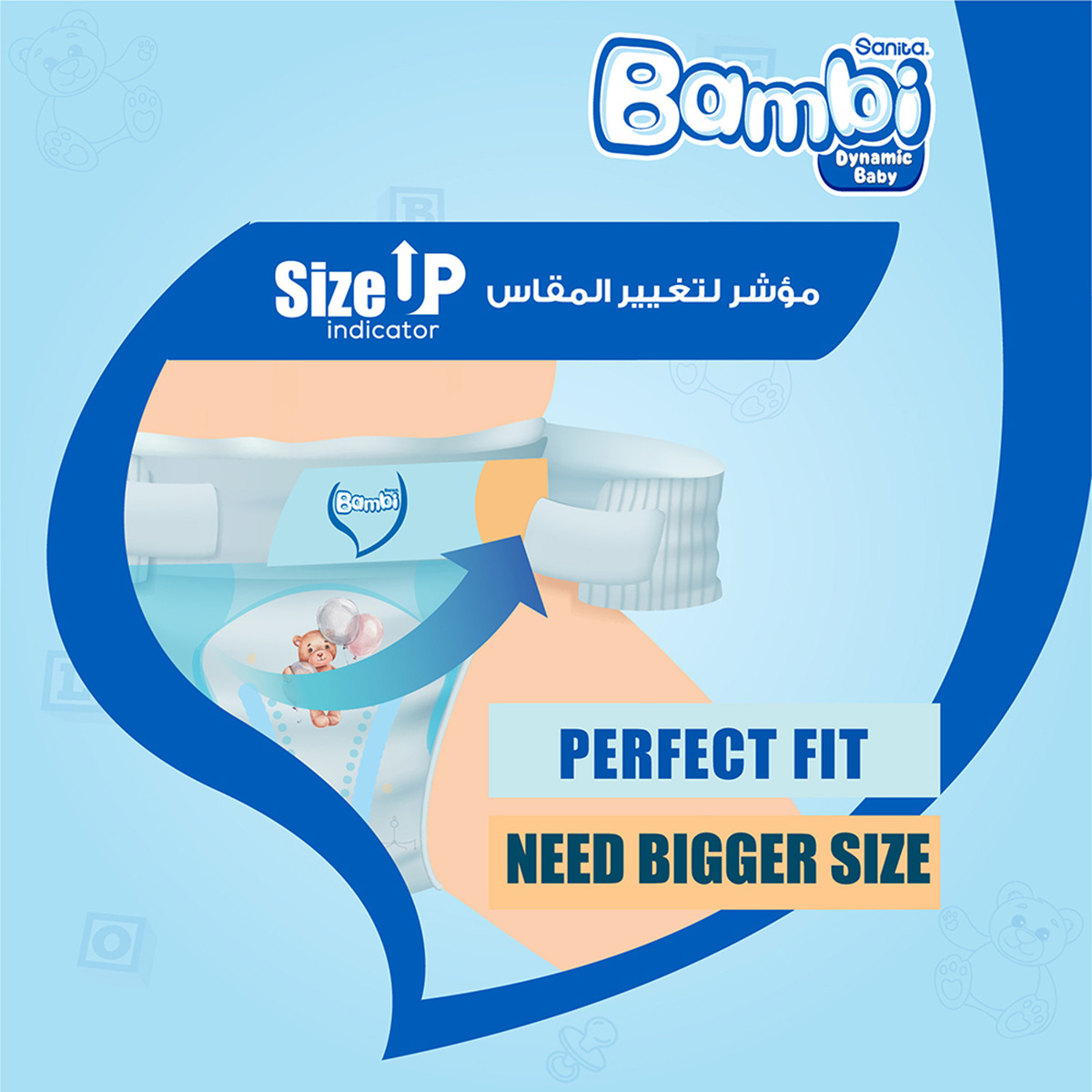 Sanita Bambi Baby Diaper Value Pack Size 4+ Large Plus 10-18kg 33 pcs