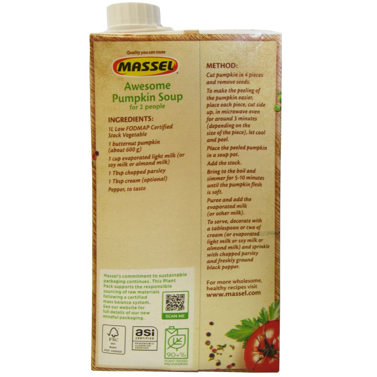Massel Liquid Plant Based Stock Vegetable Style 1 Litre