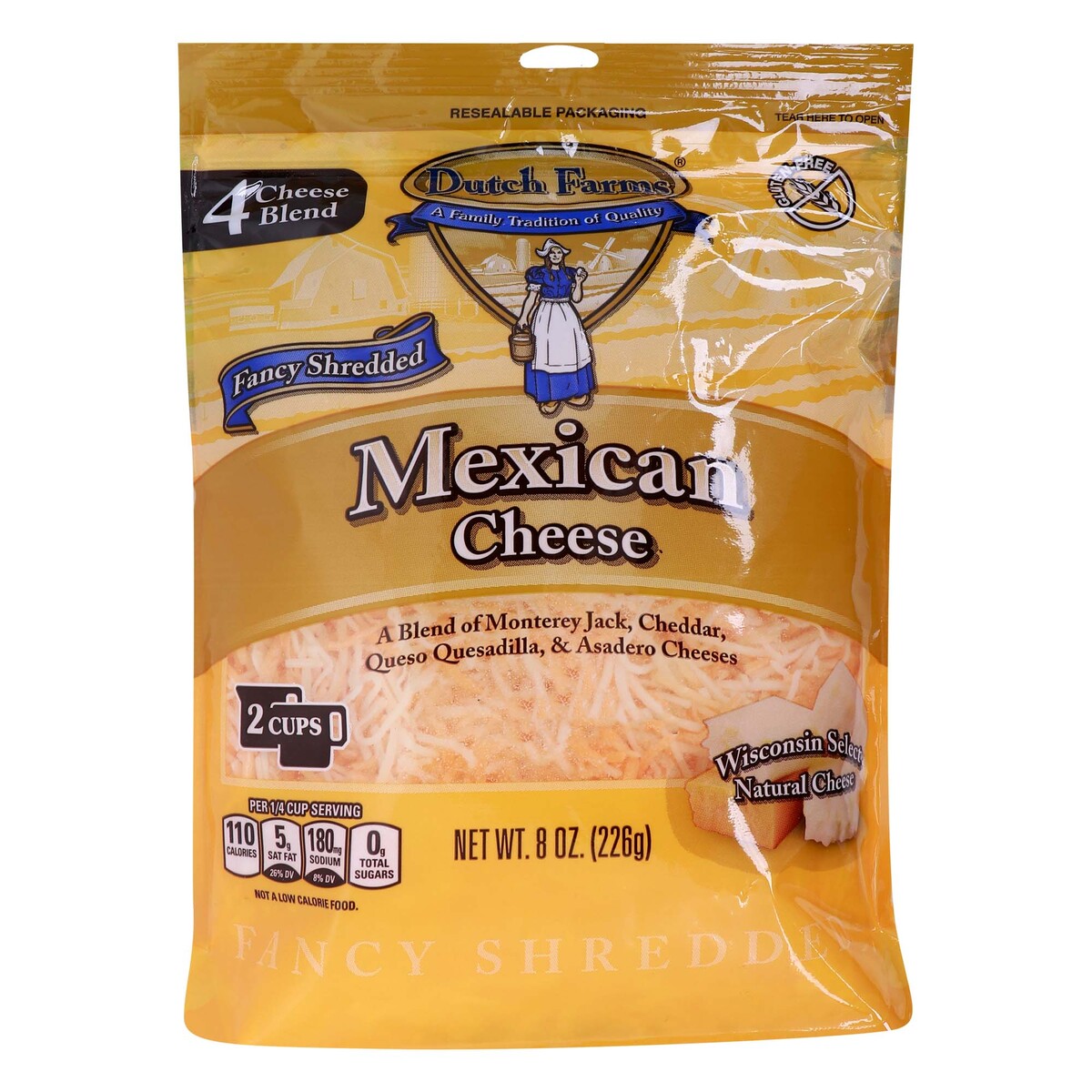 Dutch Farms Fancy Shredded Mexican Cheese, 226 g