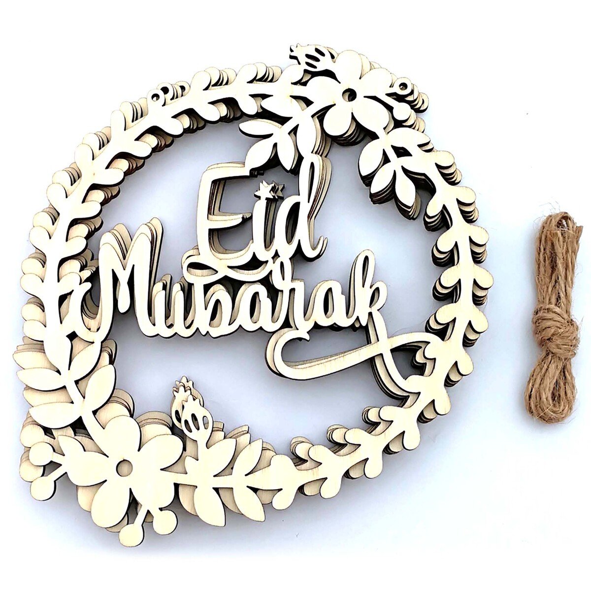 Party Fusion Eid Hanging Mubarak Decoration, 5 psc, Assorted, RM00327