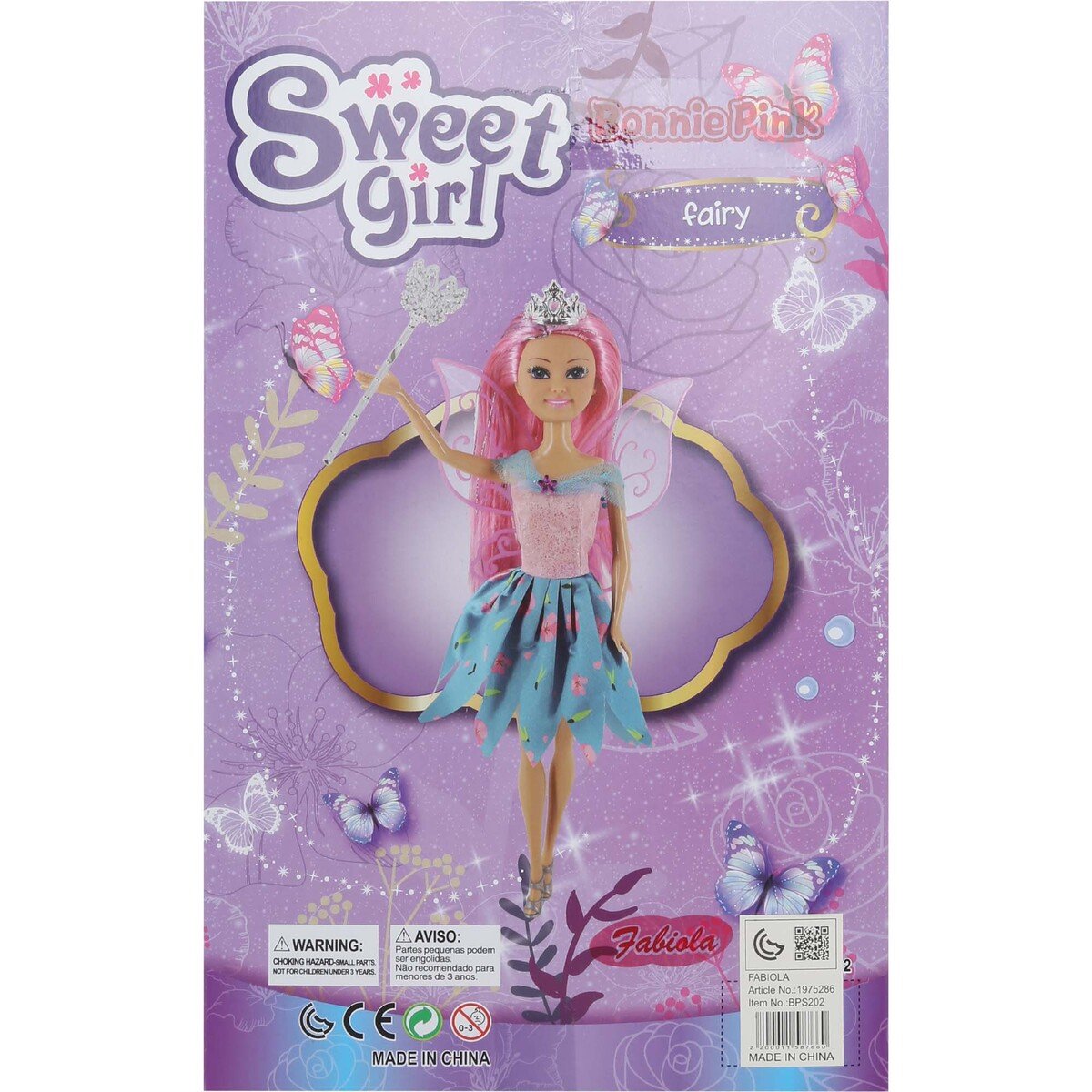Fabiola Sweet Girl Fairy Doll, BPS202