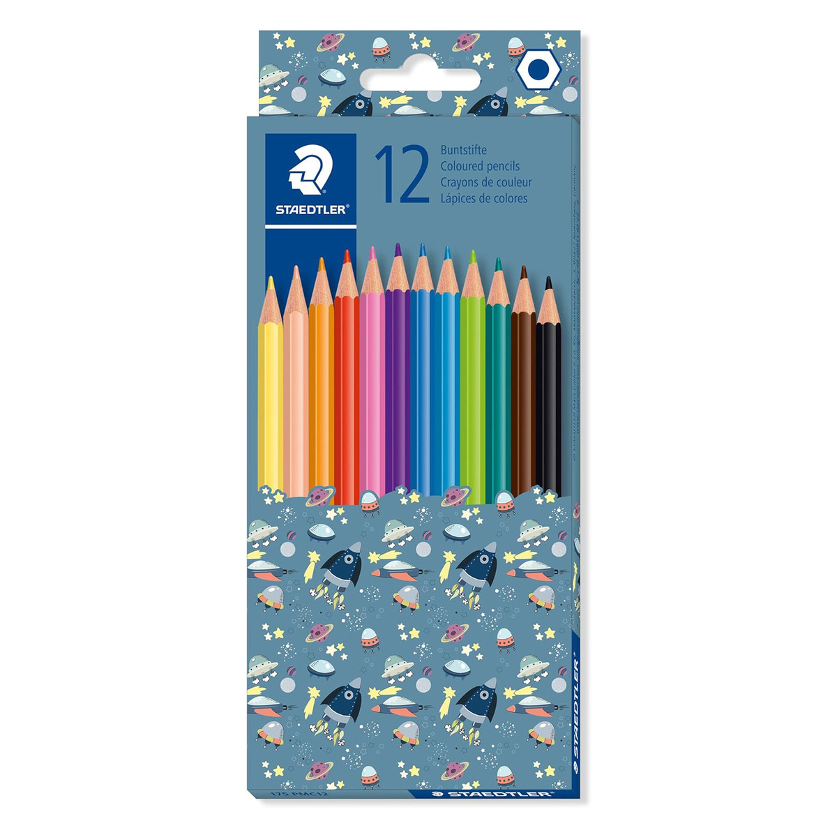 Staedtler Pattern Mix Coloured Pencil, 12 pcs, Assorted, ST-175-PMC12