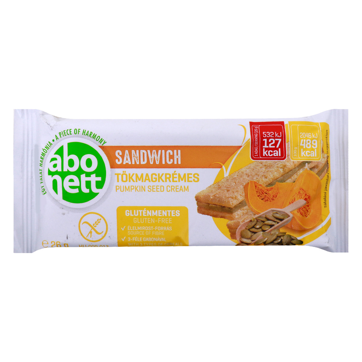 Abonett Pumpkin Seed Cream Sandwich, 26 g