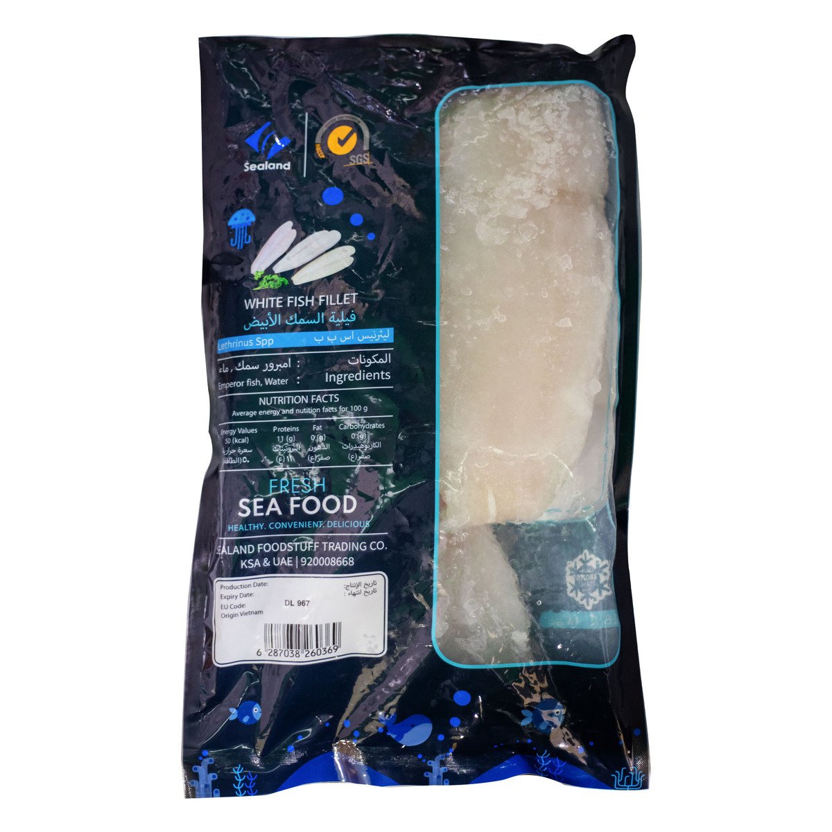 Sea Land Frozen White Fish Fillet 1 kg