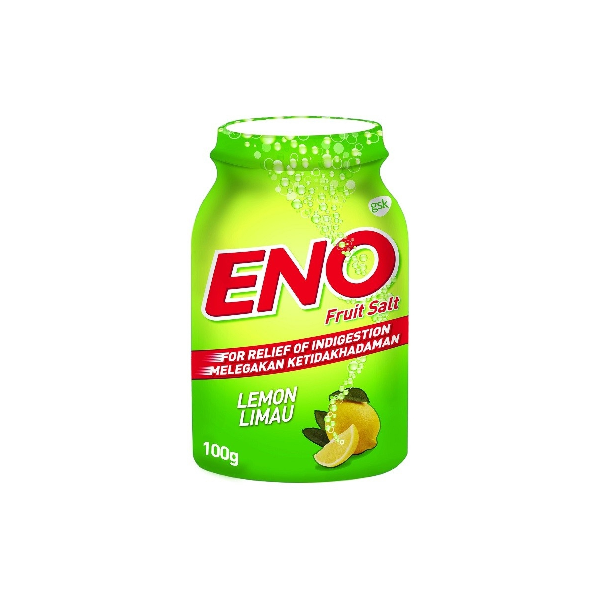 Eno Fruit Salt For Relief Of Indigestion Lemon 100g