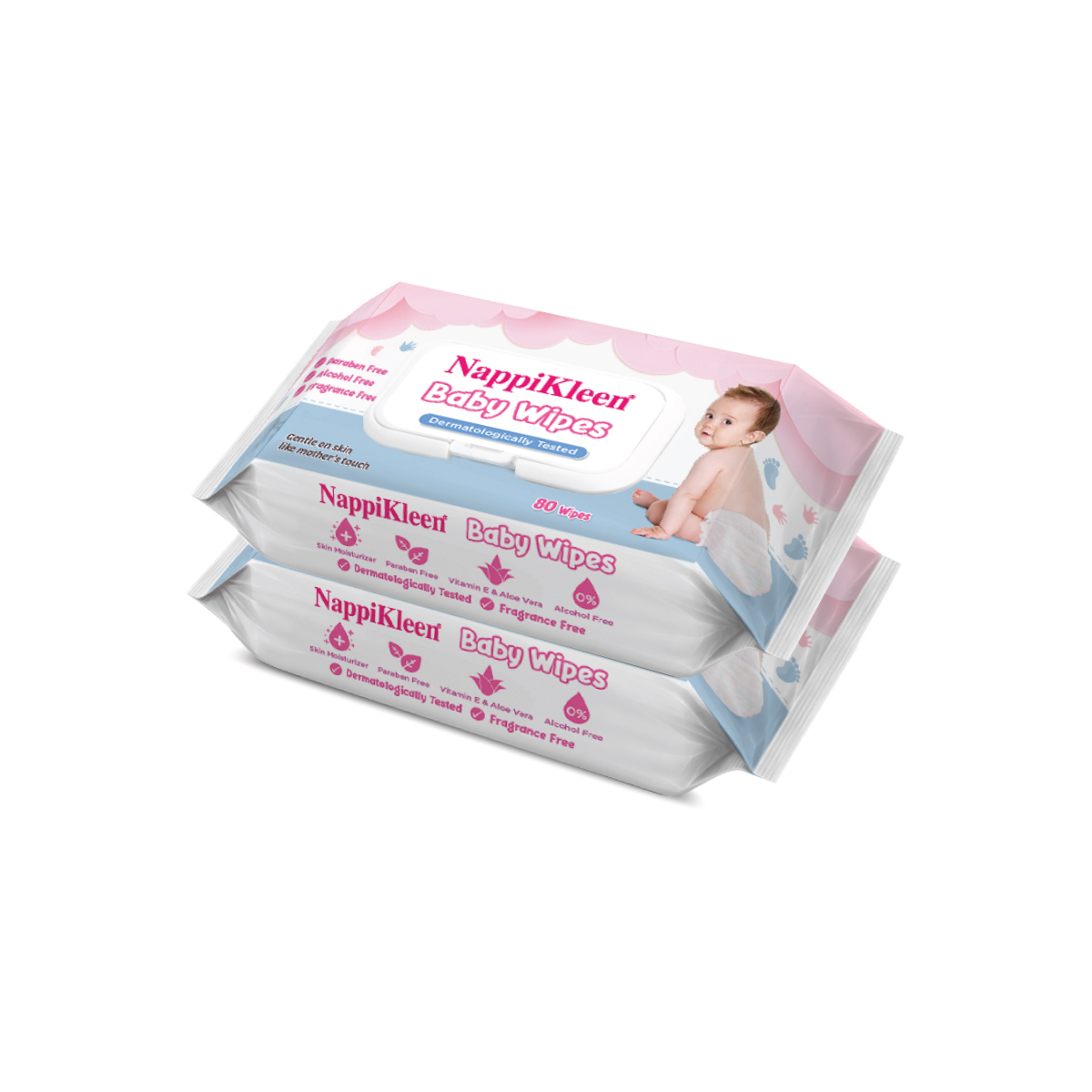 Nappikleen Baby Wipes 80'sx2
