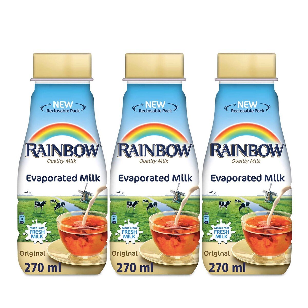 Rainbow Original Evaporated Milk 3 x 270 ml