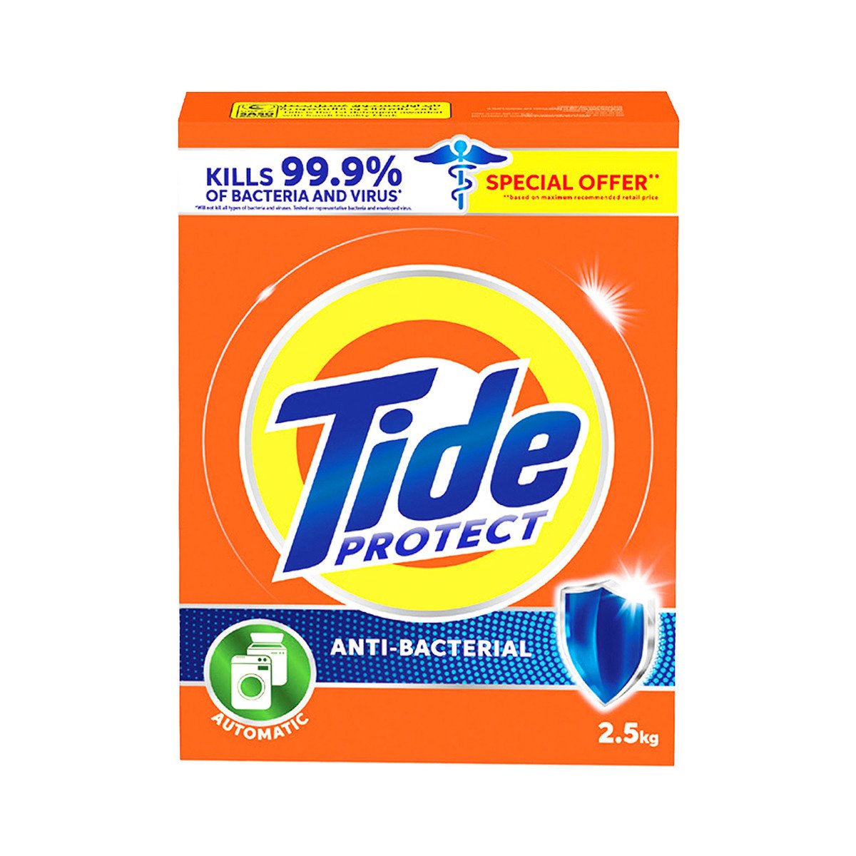Tide Anti-Bacterial Automatic Washing Powder 2.5 kg + Offer