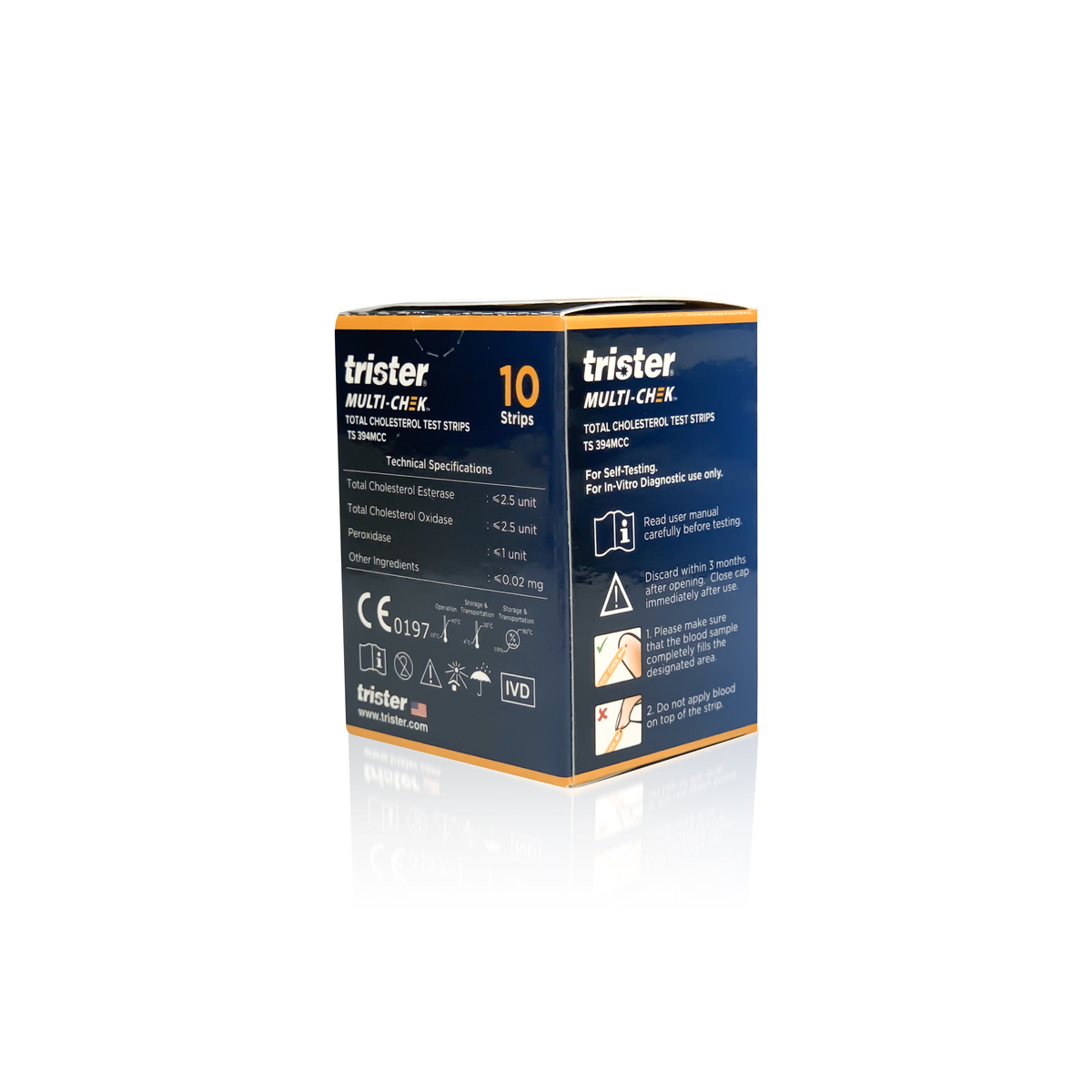 Trister Multi-Check Total Cholestrol Test Strip TS 394MCC 10 Strips