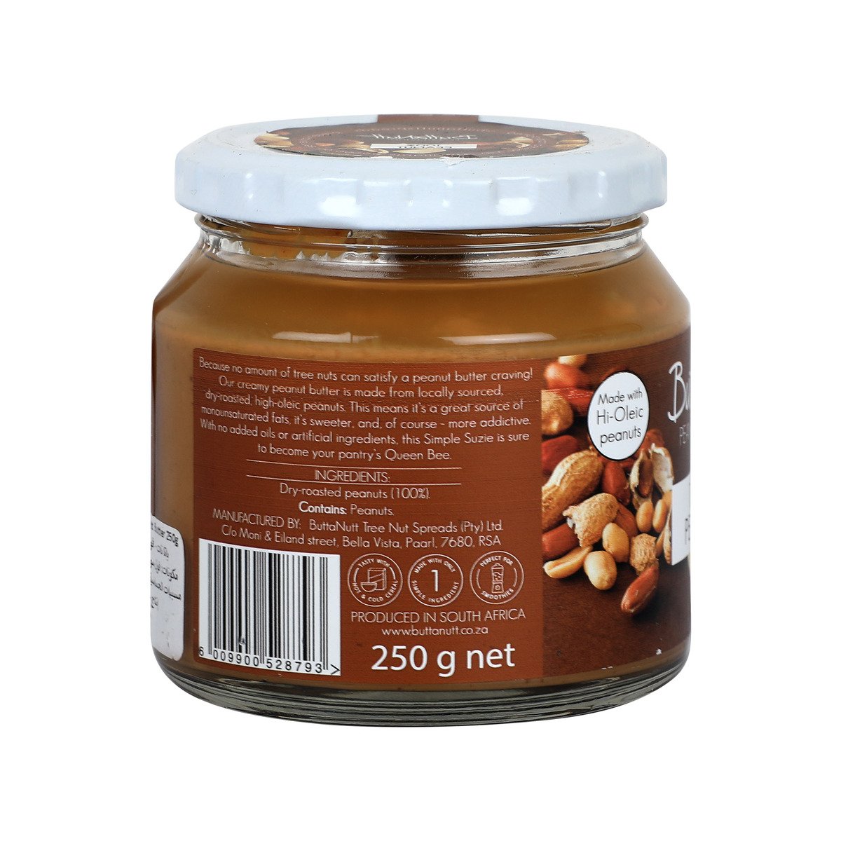 ButtaNutt 100% Peanut Butter, 250 g