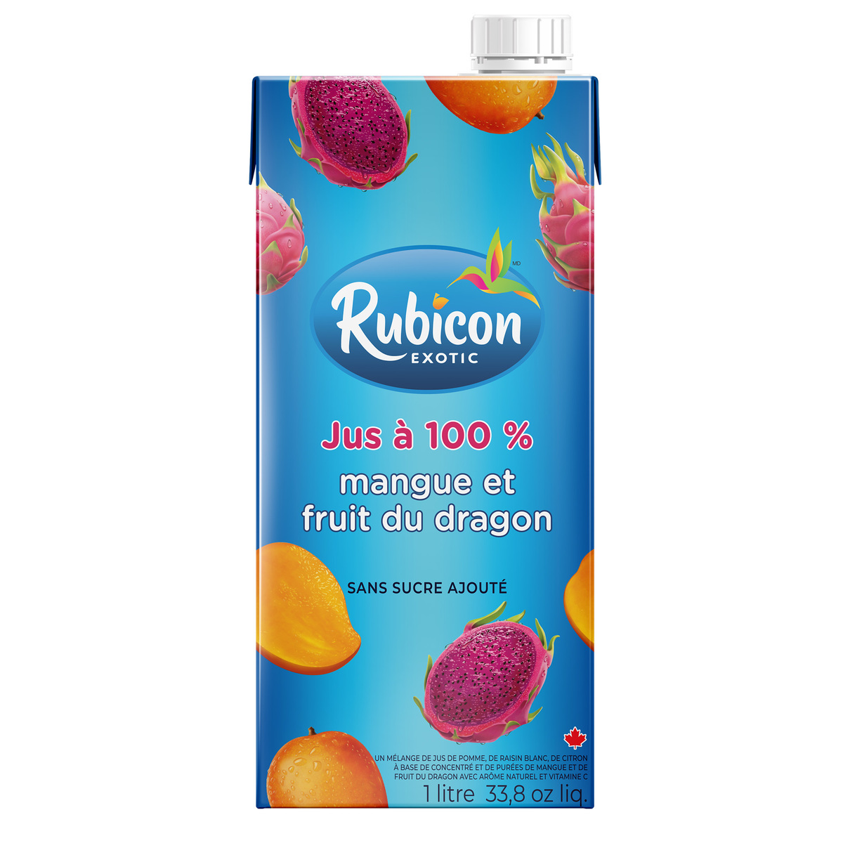 Rubicon Exotic No Added Sugar Mango Dragon Fruit Juice 1 Litre