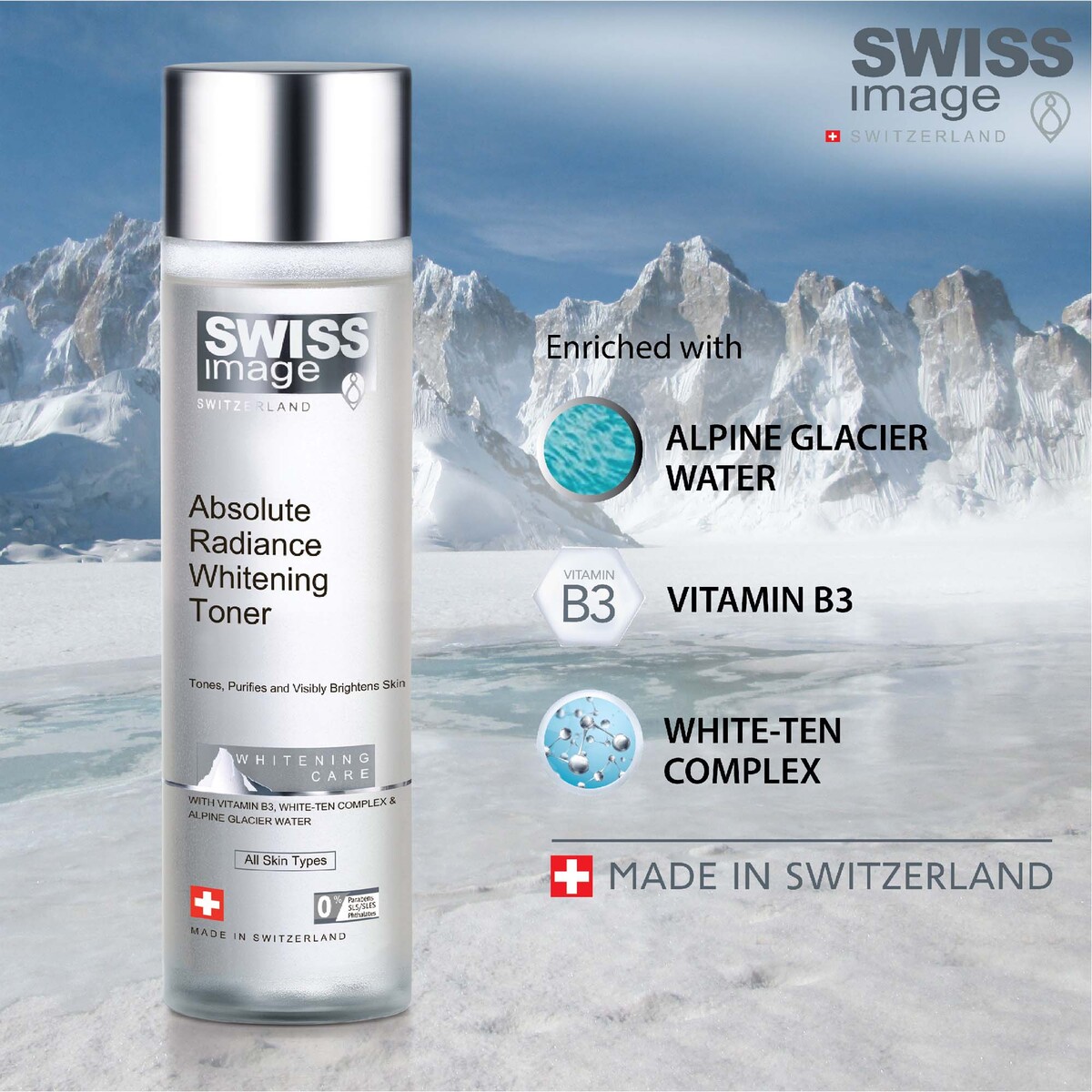 Swiss Image Absolute Radiance Whitening Toner, 200 ml