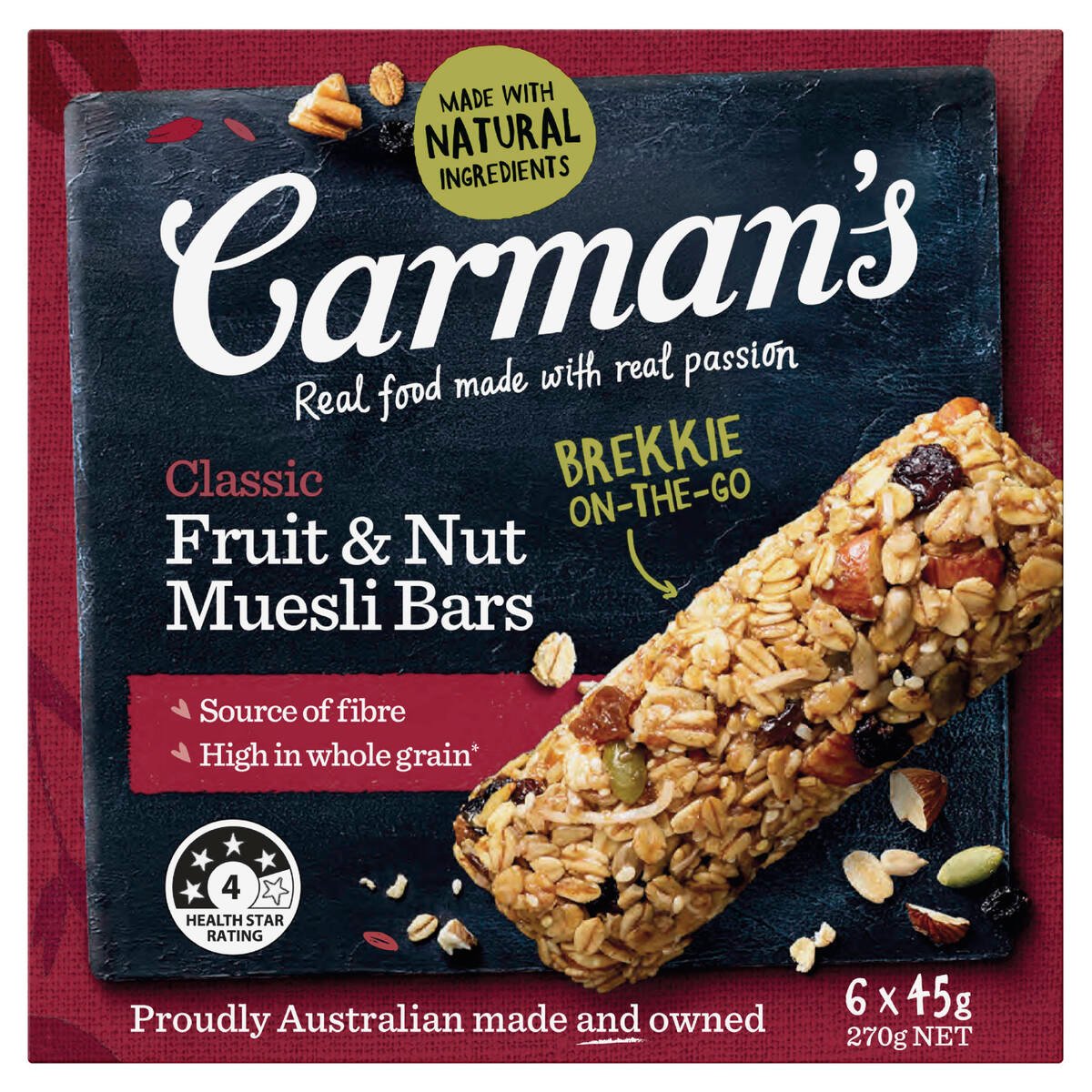 Carman's Classic Fruit & Nut Muesli Bar 45 g