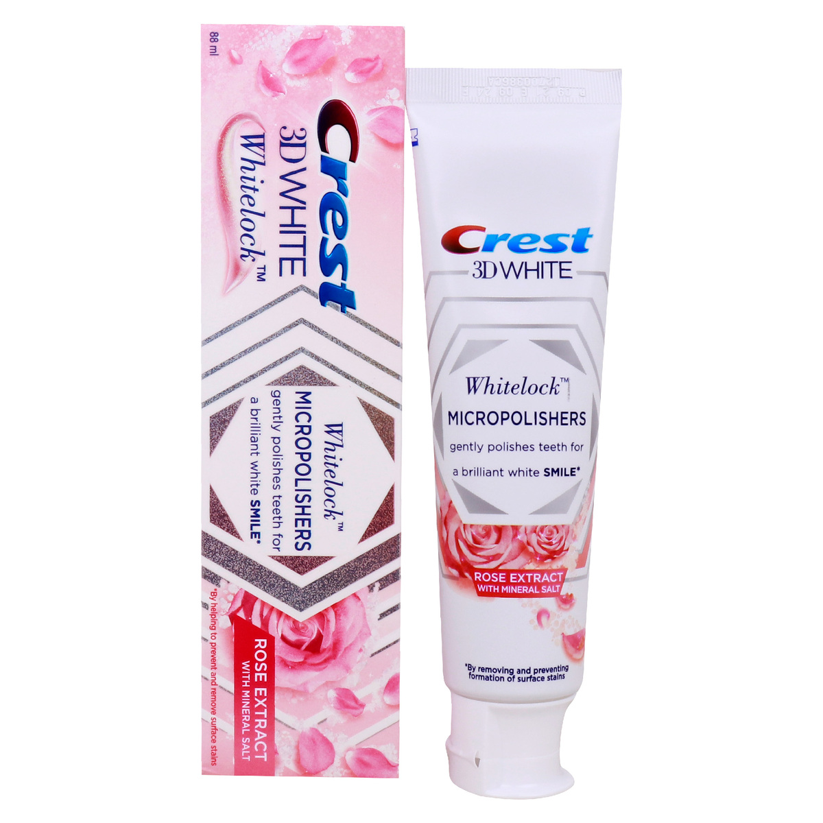 Buy Crest 3D White Whitelock Micropolishers Rose Extract With Mineral Salt Toothpaste 88 ml Online at Best Price | Tooth Paste | Lulu UAE in Saudi Arabia