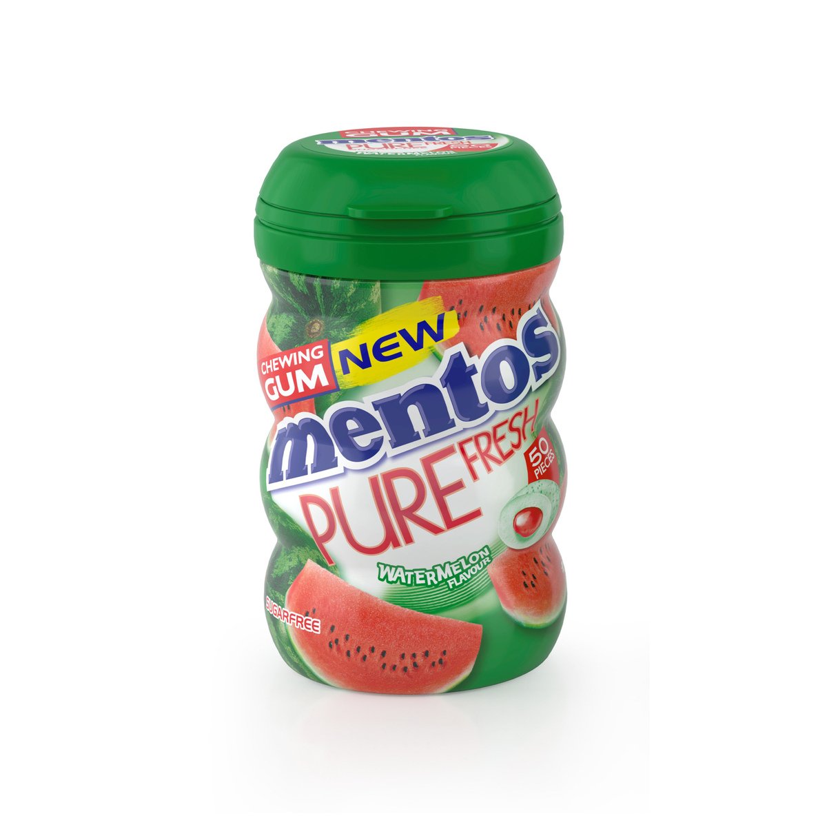 Mentos Pure Fresh Sugar Free Chewing Gum Watermelon Flavour 50 pcs