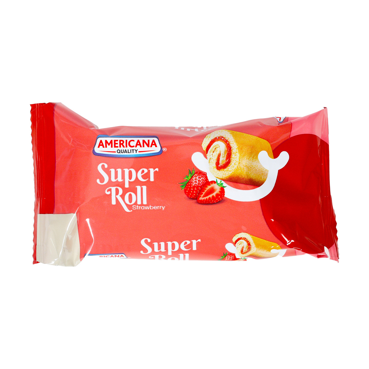 Americana Super Roll Strawberry Cake 6 x 60 g