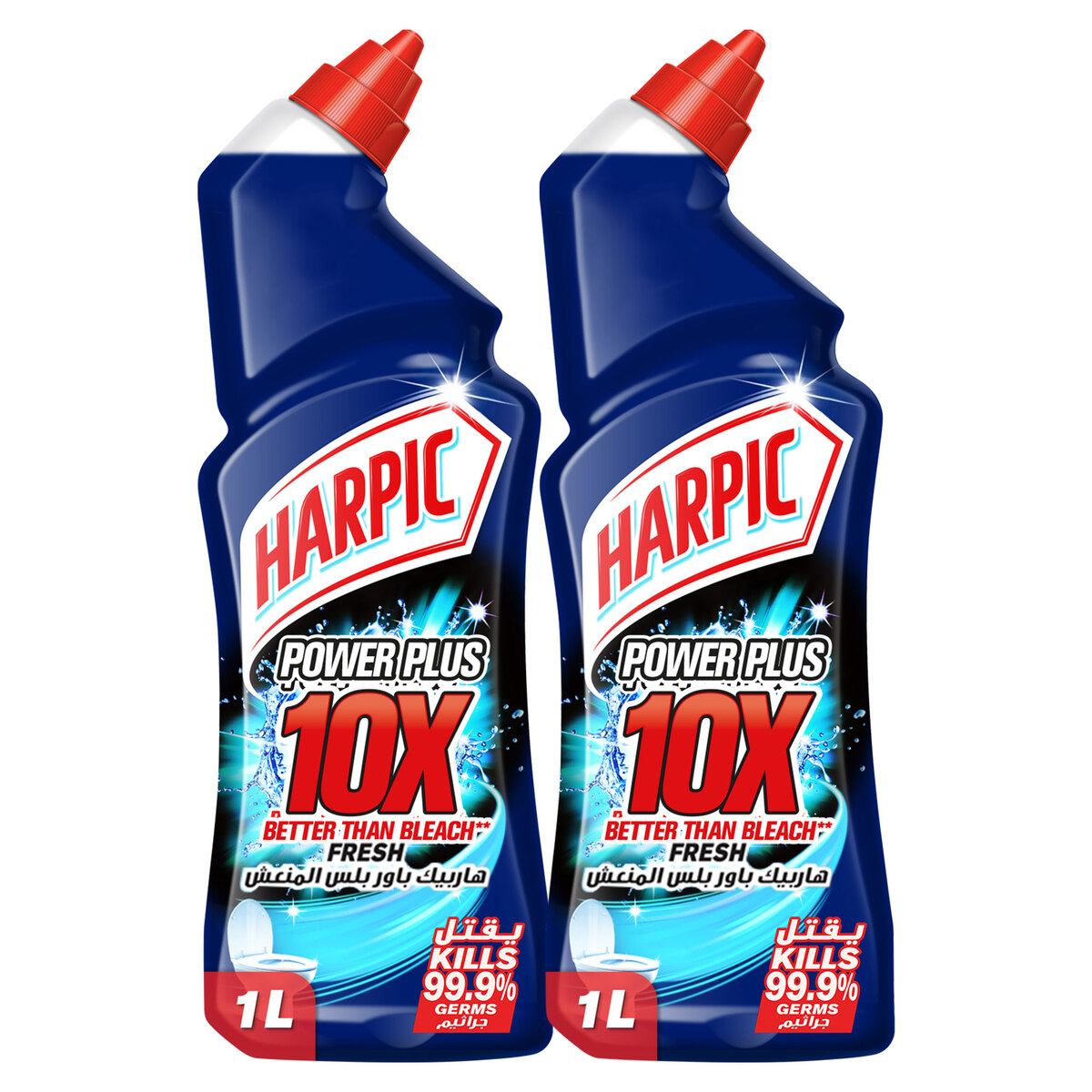 اشتري قم بشراء Harpic Power Plus Toilet Cleaner Fresh Fragrance Value Pack 2 x 1 Litre Online at Best Price من الموقع - من لولو هايبر ماركت Toilet Cleaners في الامارات