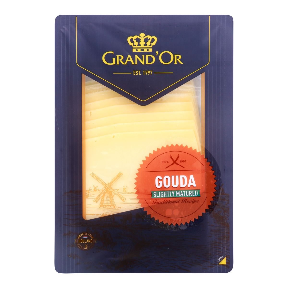 اشتري قم بشراء جراندور جبنة جودا 48٪ ناضجة قليلا، 160 جم Online at Best Price من الموقع - من لولو هايبر ماركت Sliced Cheese في الامارات