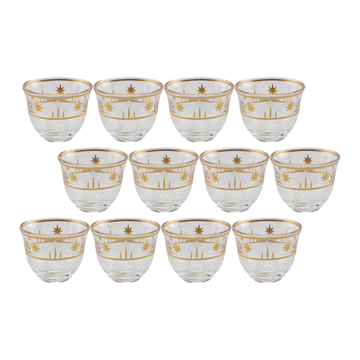 Orchid Glass Cawa Cup 12pcs Assorted Designs