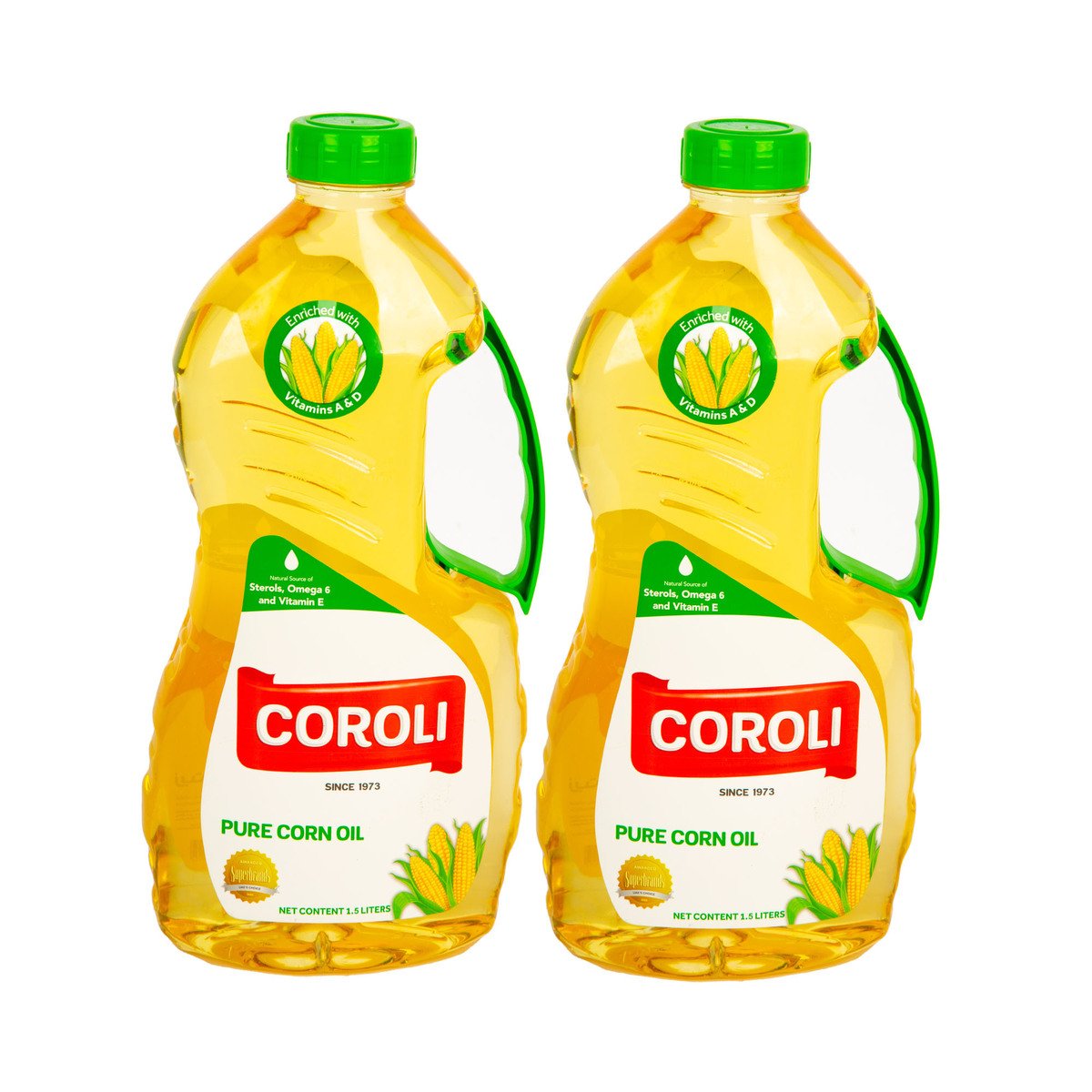Coroli Pure Corn Oil 2 x 1.5 Litres