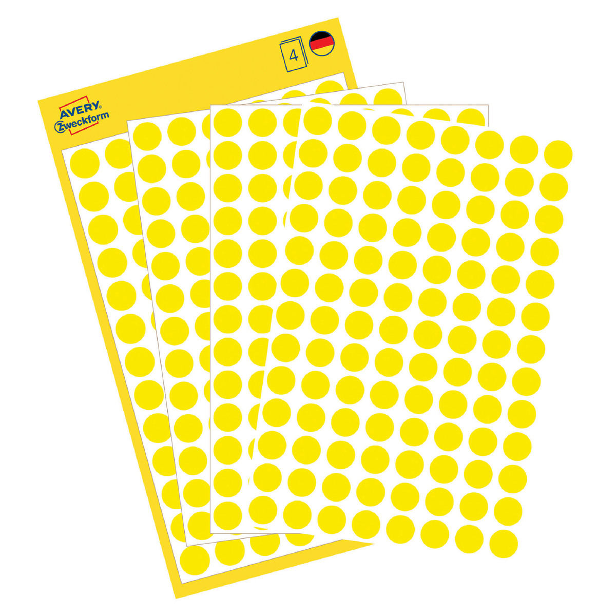 Avery 8mm Color Coding Dots, Yellow, 3013