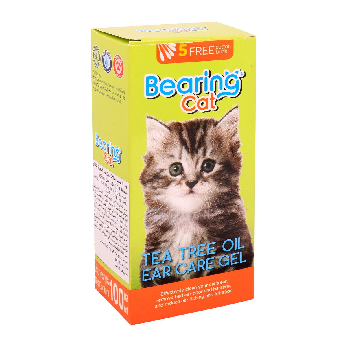 Bearing Cat Ear Care Gel, Tea Tree Oil, 100 ml