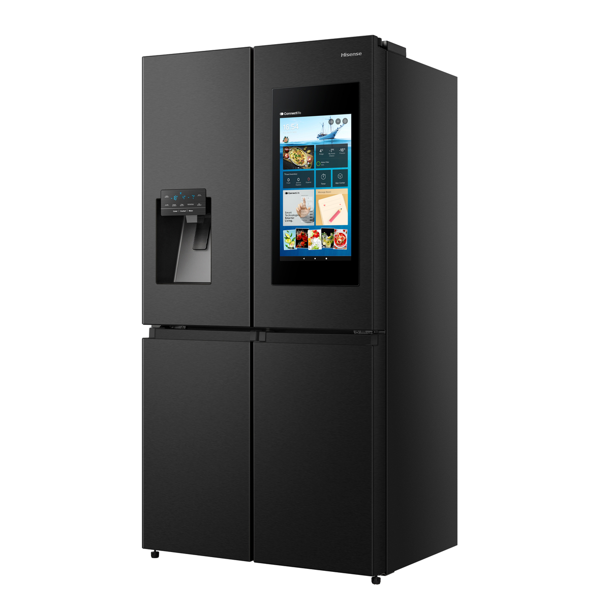 Hisense French Door Smart Screen Refrigerator with Water Dispenser & Ice Maker, 759 L, Black, RQ759N4iBU1