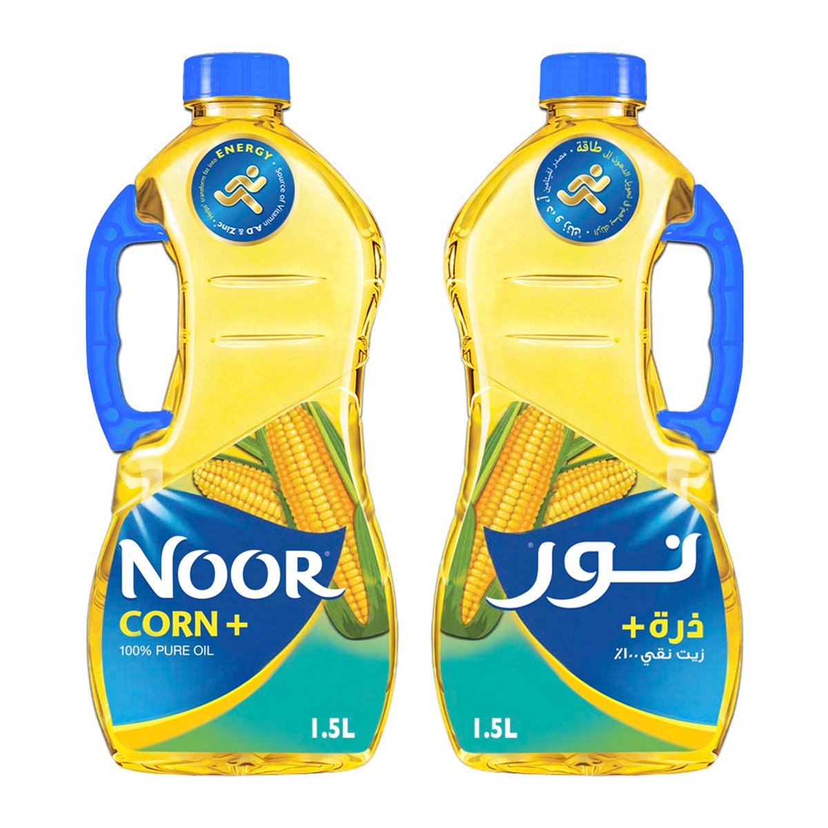 Buy Noor Corn Oil Value Pack 2 x 1.5 Litres Online at Best Price | Corn Oil | Lulu Kuwait in UAE