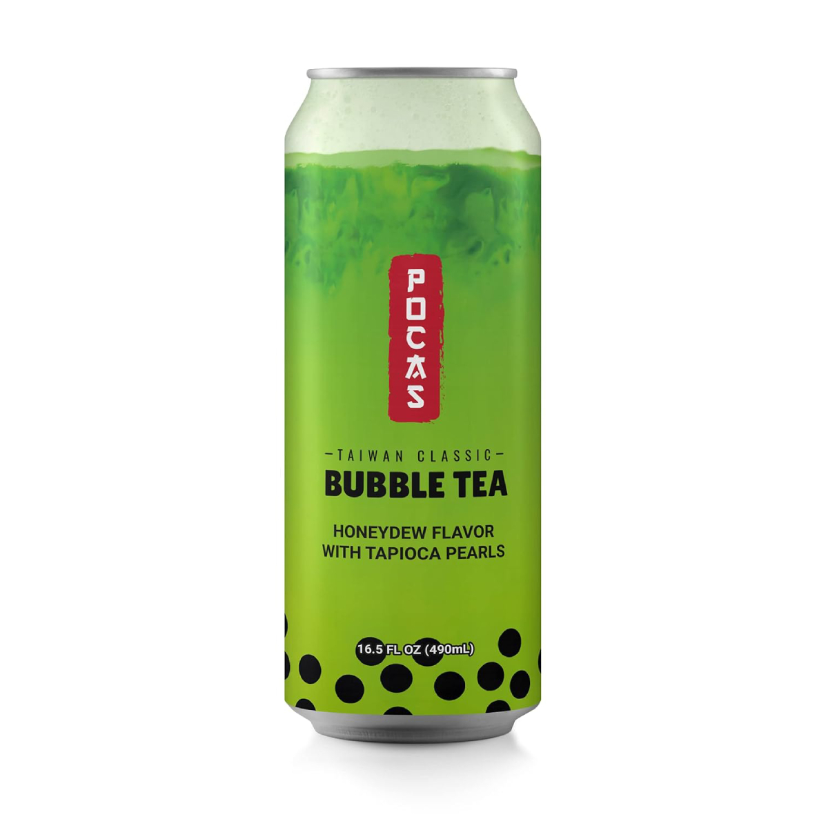 Pocas Bubble Tea Honey Dew Flavor with Tapioca Pearls 490 ml