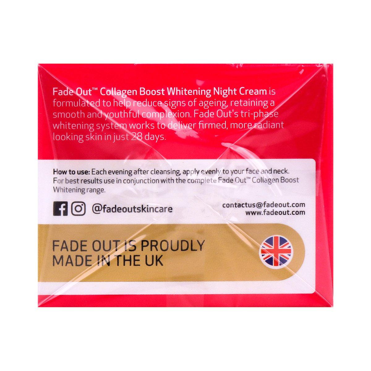 FadeOut Collagen Boost Whitening Night Cream, 50 ml