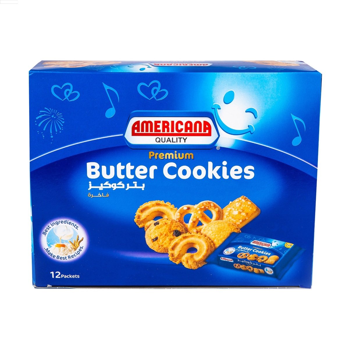 Buy Americana Premium Butter Cookies 12 x 44 g Online at Best Price | Cookies | Lulu KSA in Saudi Arabia