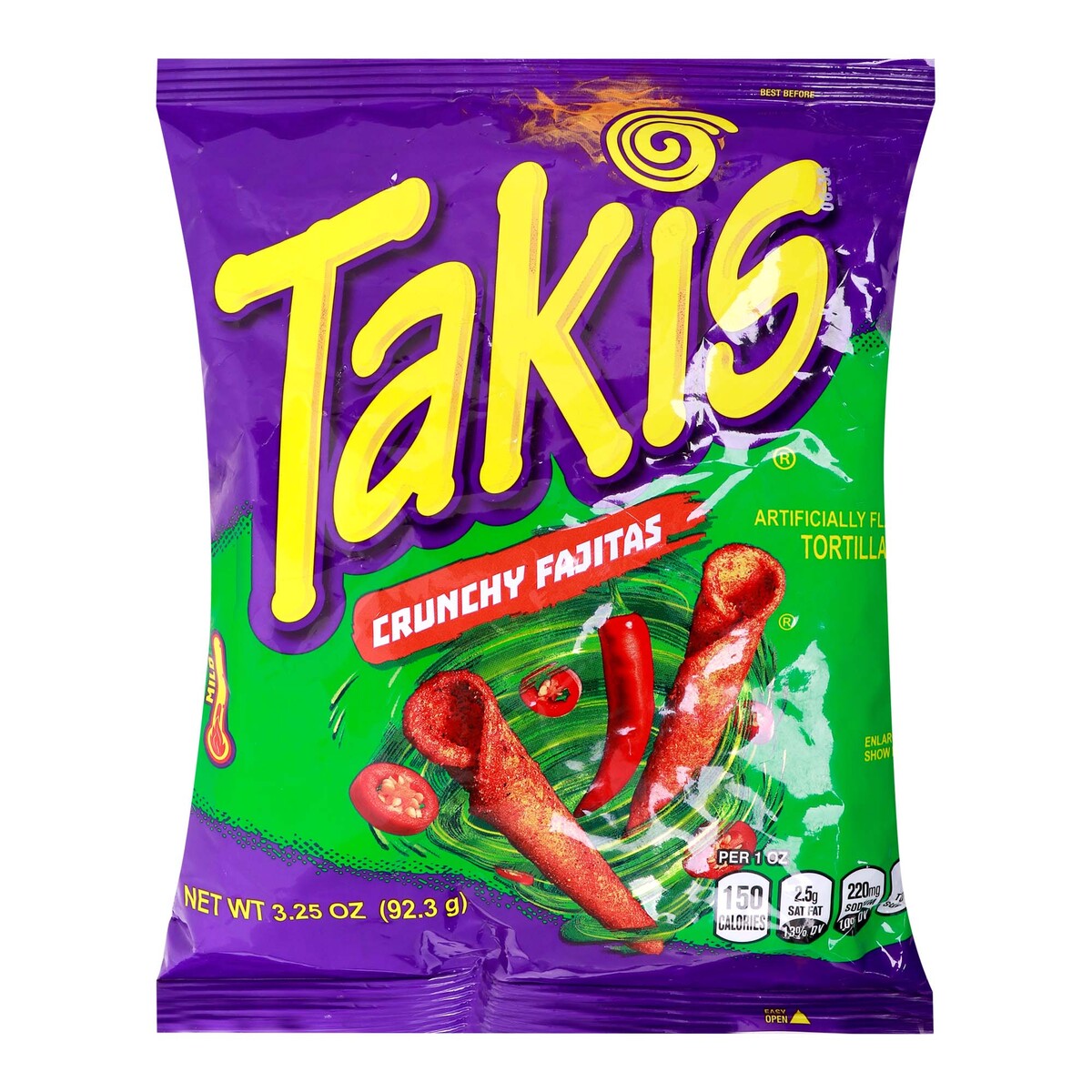 Takis Crunchy Fajitas Artificially Flavoured Tortilla Chips 92.3 g