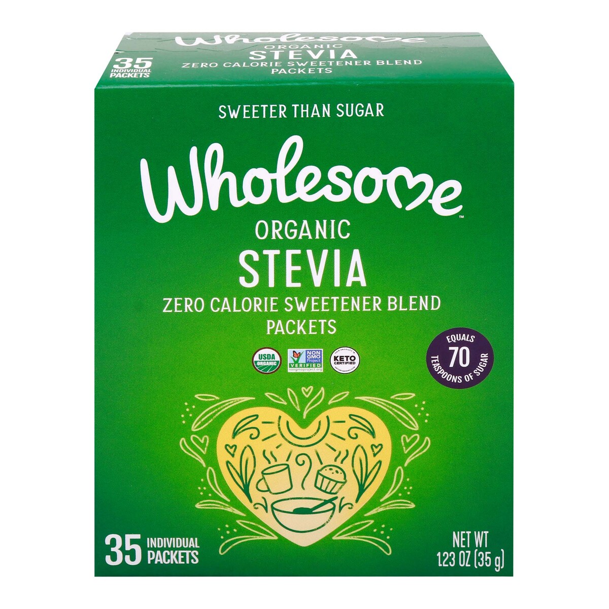 Wholesome Organic Stevia Zero Calorie Sweetener Blend 35g