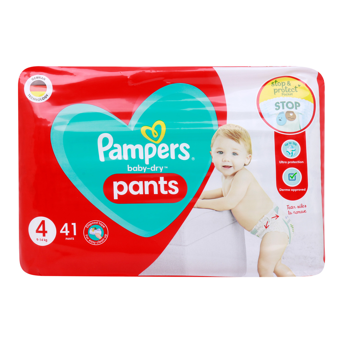 Pampers Baby-Dry Nappy Pants Diaper Size 4 9-15 kg 41 pcs