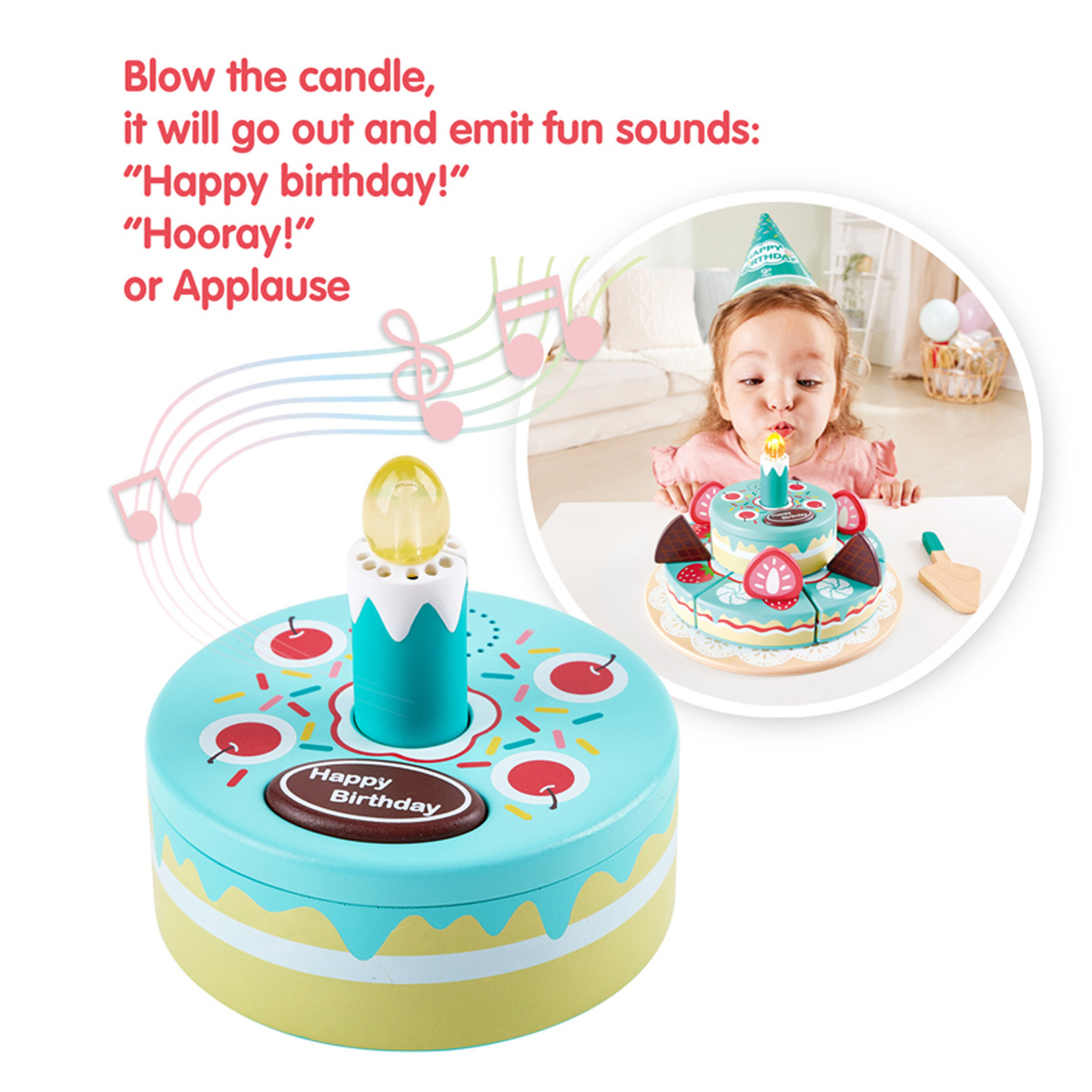 Hape Interactive Happy Birthday Cake Set for Kids, E3180