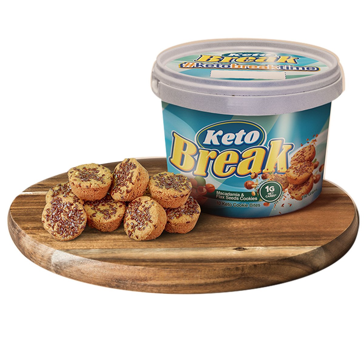 Keto Minis Macadamia Flax Seed Cookies 150 g