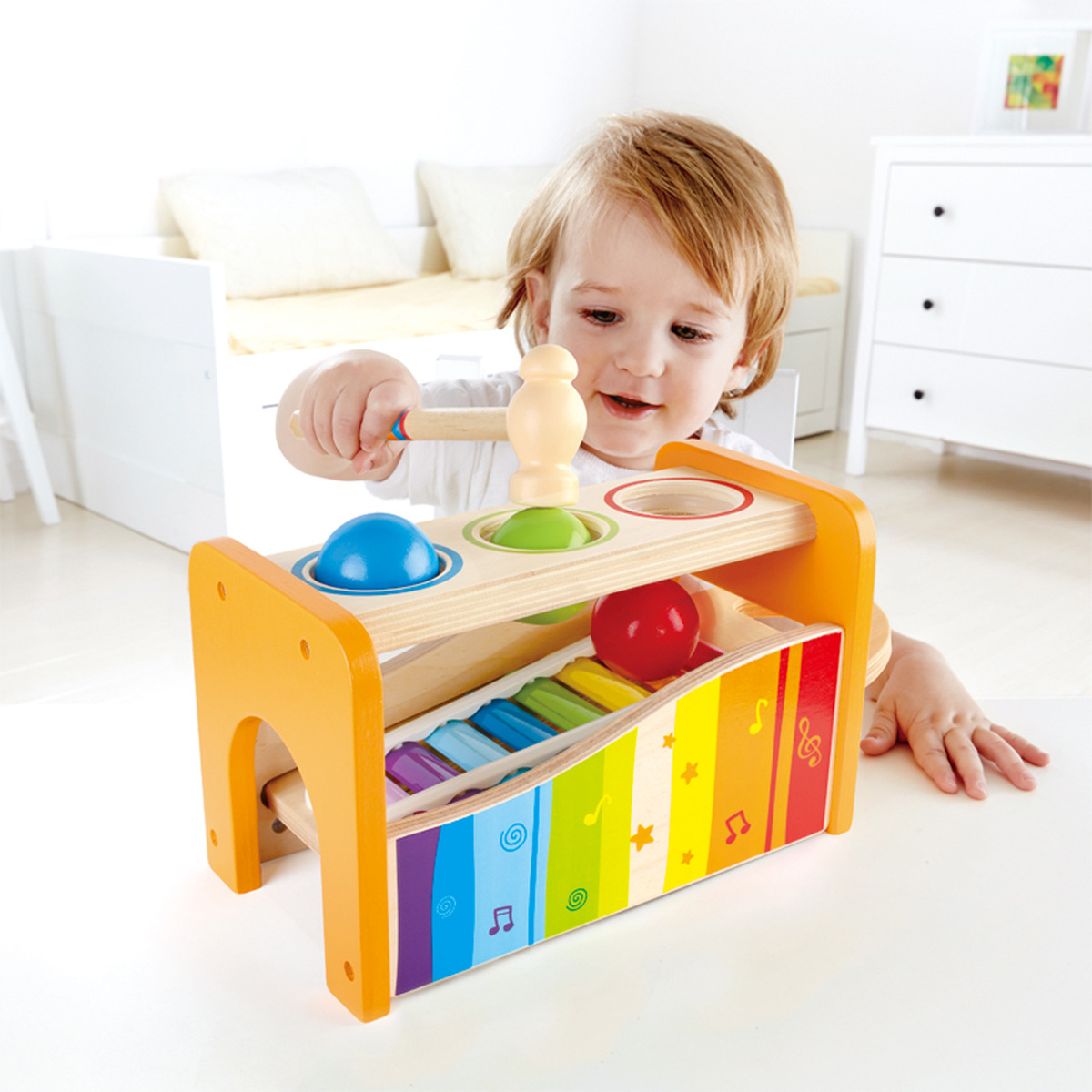 Hape Pound and Tap Bench Set for Kids, E0305