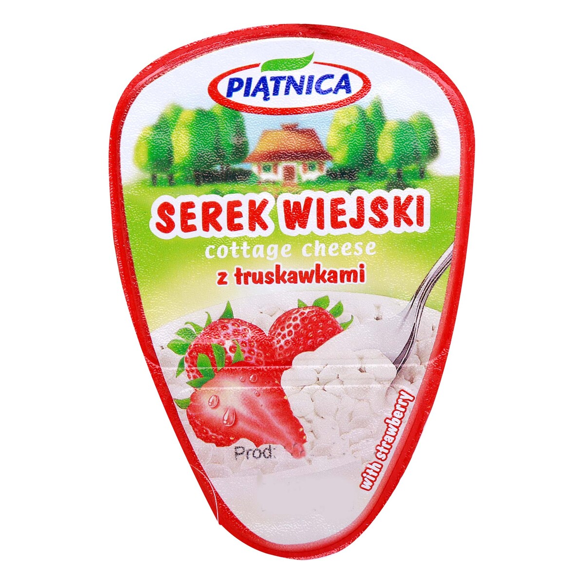 Piatnica Cottage Cheese With Strawberry Jam Two Parts Cup, 150 g
