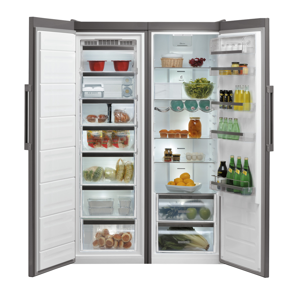 Whirlpool Single Door Refrigerator, 371 L, Inox, SW8AM2DXREX