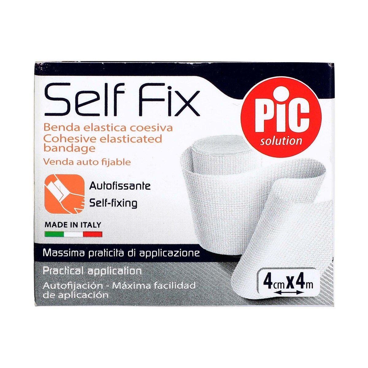Pic Self Fix Cohesive Elasticated Bandage, 4 cm x 4 m