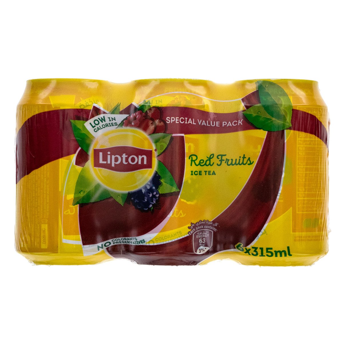 Buy Lipton Red Fruits Ice Tea 6 x 315 ml Online at Best Price | Ice Tea | Lulu KSA in Saudi Arabia